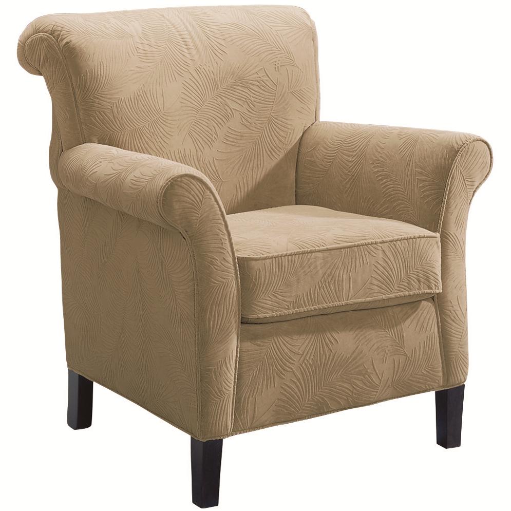 Norwalk Plaza Transitional Chair With Tapered Block Feet Lagniappe